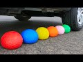 Aplastando Cosas Crujientes y GLOBOS ORBEEZ con la Rueda de un Coche