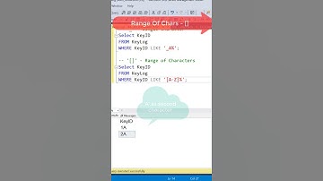 Thumbnail of SQL Tips | Know These Wildcards !  #sqltips