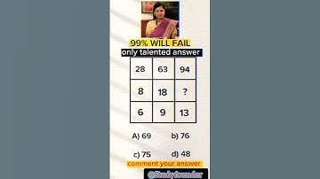 99% Will Fail || Only Talented Can Answer || Challenge For You || #math #studyfounder #mathtrick #gk