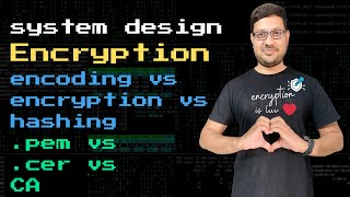 Encryption v Encoding  v Hashing | Enctyption at At-Rest, In-Transit, Application | PEM v CER v CA