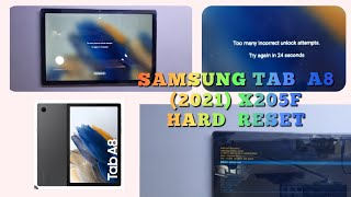 Samsung Tab A8 Hard reset | X205F Hard reset | How to remove password Samsung Tab A8 X205 | SM-X205F