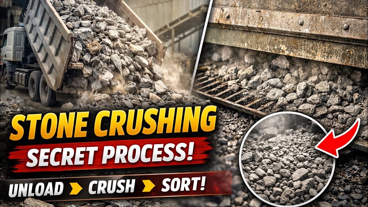 👉 “Hidden Stone Unloading & Crushing Secret – Construction Site Work”#MachineWork #ConstructionLife 