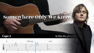 Somewhere Only We Know  Keane  Fingerstyle Guitar TAB Chords