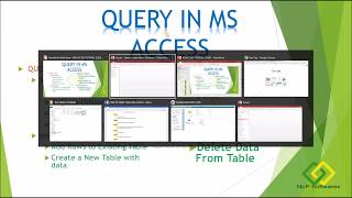 8.  Create a Query in MS Access By Design View Hindi Part   1