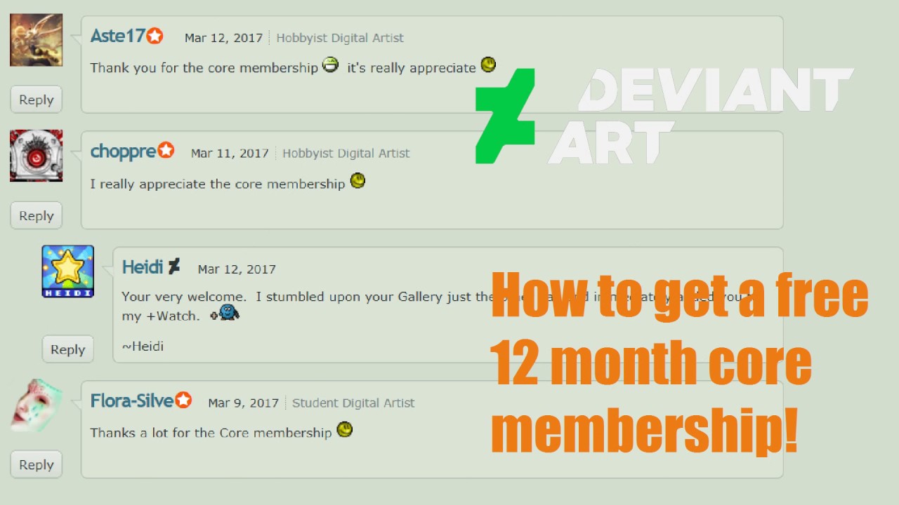 How to get core membership on deviantart for free caqwebuilding