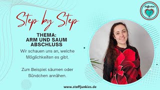 Step by Step  Möglichkeiten für Saum und BündchenAbschlüsse