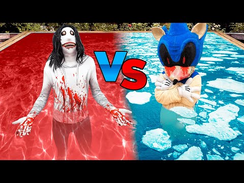 ГОРЯЧИЙ Джефф vs ХОЛОДНЫЙ SONIC.EXE БАССЕЙН ЧЕЛЛЕНДЖ !