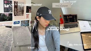 FINALS STUDY VLOG ₊˚🖇️✩ 48 hours of hell, cramming 100  slides, how to stay focussed and motivated