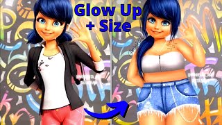Glow Up Marinette + Size. Miraculous Glow Up #shorts
