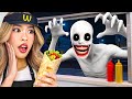 I Worked The NIGHT SHIFT In ROBLOX SCARY SHAWARMA KIOSK..