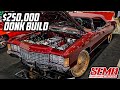 $250,000 TWIN TURBO DONK BUILD @ SEMA 2021 - Donkmaster Meets Extreme Auto Restorations 1971 Impala