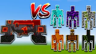 Extra Golems Army vs Netherite Monstrosity Power Golem Minecraft