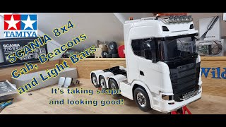 Tamiya Scania 770S 8x4 Heavy Hauler - Part 6 - Cab, Beacons & Light Bars - 4k