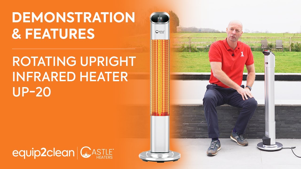 UP-20 2KW Rotating Free Standing Infrared Heater | Castle Heaters