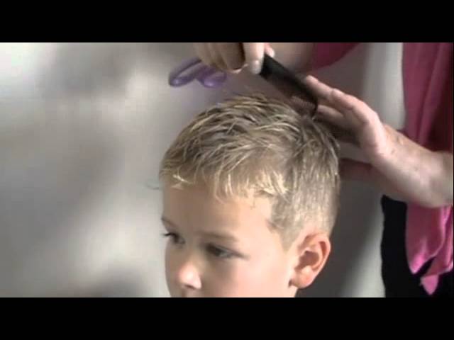 cutting boys hair scissors