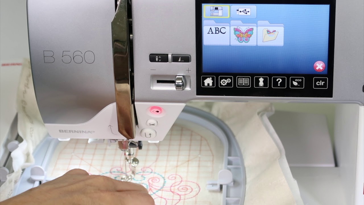 Bernina 560 91 Calibrating the Embroidery Hoop YouTube