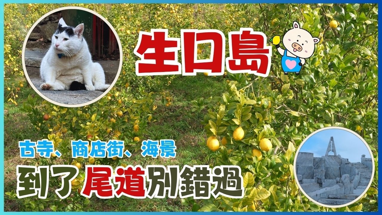 『生口島』 到了尾道,就要一起玩這座檸檬小島 | 生口島+尾道 1日遊 | 檸檬谷、鹽町商店街、耕三寺、未來心之丘、向上寺、貓之細道 | 交通與行程分享