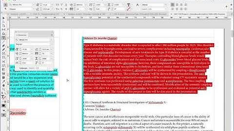 What the highlighted colors mean in InDesign