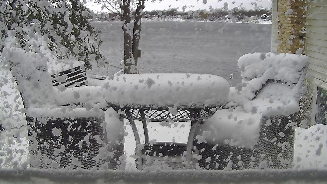 Time lapse of the snow storm in April 2019 - YouTube