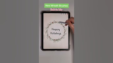 Christmas Wreath Brushes in Procreate #shorts