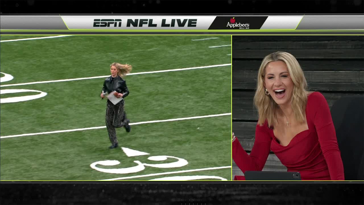 Laura Rutledge gets SURPRISED by Chris Berman on NFL Live! 👏