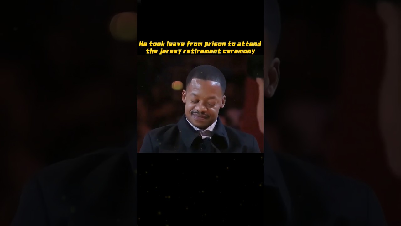 He took leave from prison to attend the jersey retirement ceremony 
