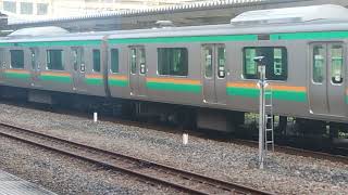 E231系1000番台ヤマU511編成+ヤマU???編成小山駅発車