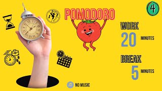 20/5 Pomodoro Timer- 1hour and a half study | No music - Study for dreams - Deep focus - Study timer