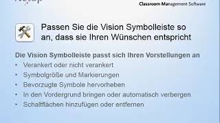 Die Vision Symbolleiste individuell anpassen (German)