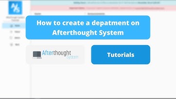 How to Create a Department | CAD/MDT | Terminal by Afterthought System