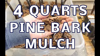 UPOW 4 Quart Bag, Pine Bark Soil Mulch for Potted Plants, Houseplants, and more