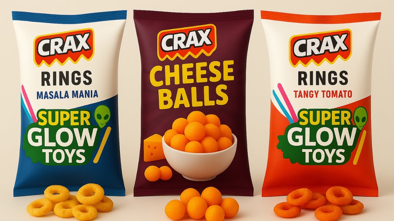 Crax Snack Trio Unboxing | Cheese Balls & Rings | Fun Super Glow Toys Inside! 😋
