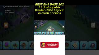 BEST BH8 BASE 2025 | Unstoppable Builder Hall 8 Layout in Clash of Clans #coc #clashofclans#shorts