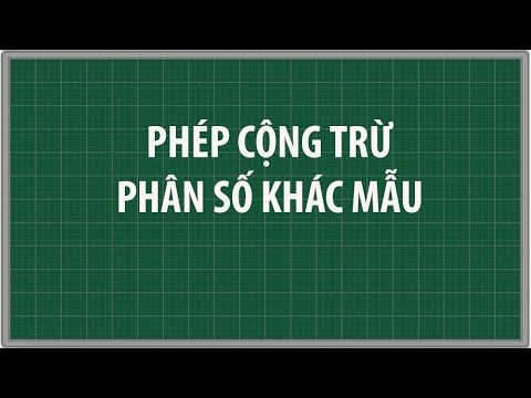 Video Cách tính nhanh phép cộng trừ hai phân số khác mẫu... - youtube
