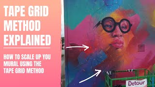 How to scale up artwork for murals using the Tape Grid method - Doodle Grid 2.0