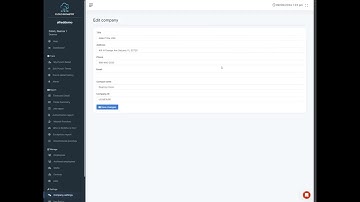 Cloud Biometry Company General Settings guide