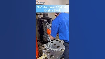 CNC Machined 4 Cylinder Engine Block #engineblock #engineparts #shorts #cylinderblock