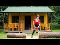 Building a Wooden House in 7 Days | Young Girl Completes a 100% DIY Home With Zero Budget