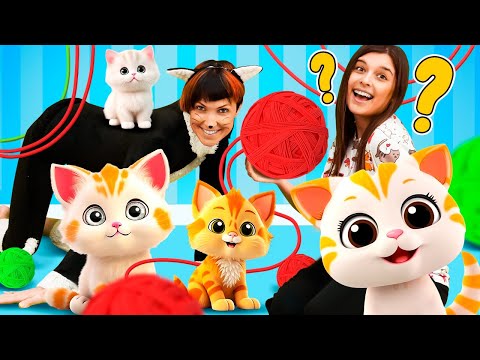 Дикая кошка делится игрушками!  Песенки для детей про игрушки. Развивающие видео Капуки Кануки