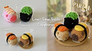 Crochet Sushi Capybaras (Easy Low-Sew Tutorial): Step-by-Step for Absolute Beginners - Part 1 🍣✨ screenshot 5