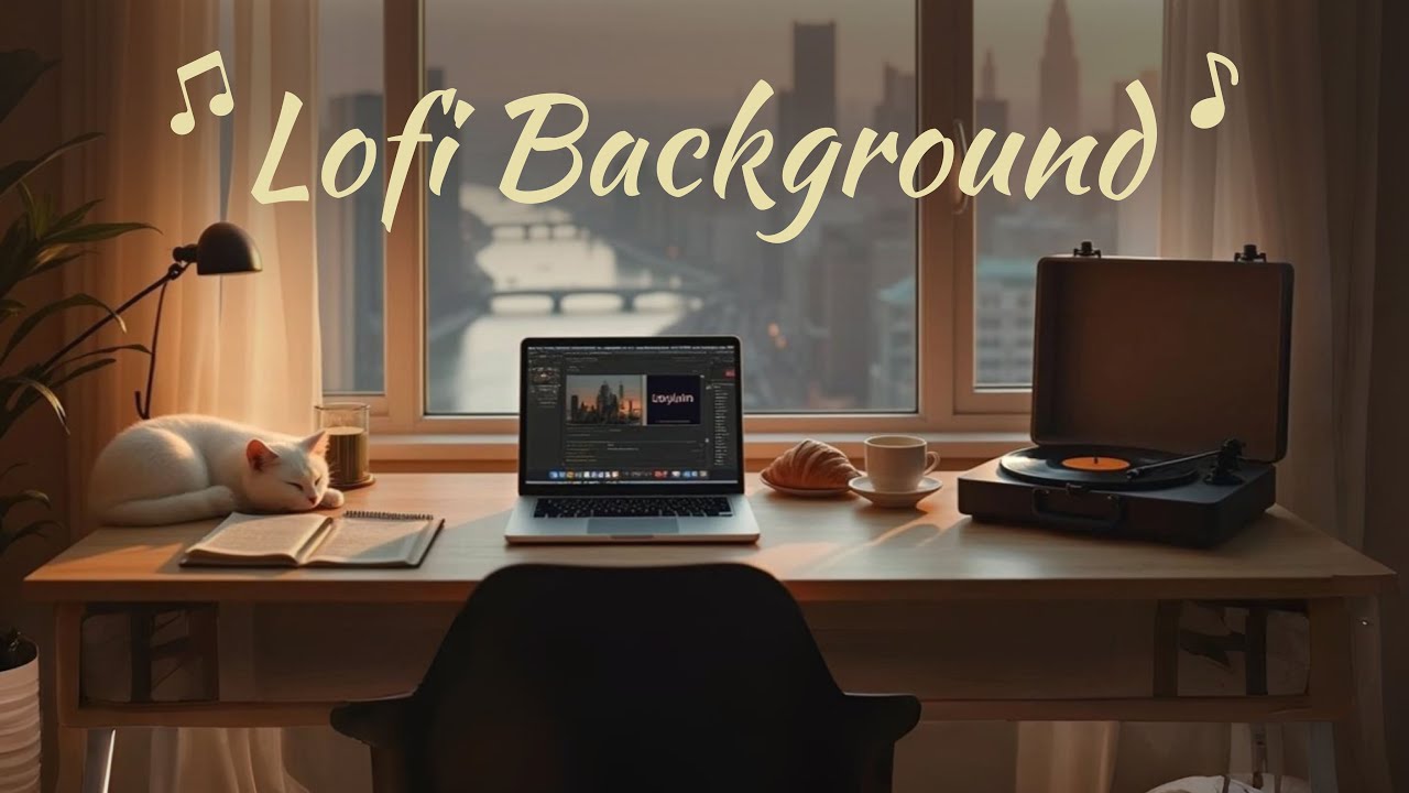 Lofi Jazz for Work & Study ☕ Cozy Desk Vibes with a White Cat  Focus & Relax