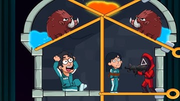 Squid Pin - Pull The Pin - IOS Android Gameplay Walkthrough Levels (302 to 325) part #5