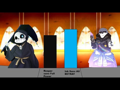 Sans AU's react to Reaper!Sans Vs Geno!Sans (Animation)