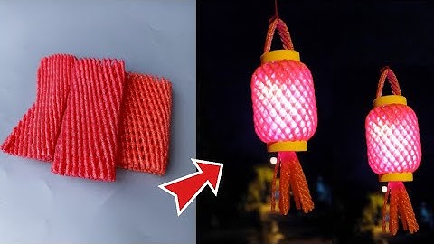 Làm Lồng Đèn Trung Thu Bằng Xốp Bọc Trái Cây | THẢO NGUYÊN HANDMADE