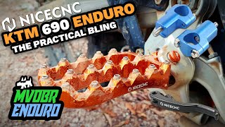 KTM 690 Enduro Practical Bling: NICECNC Footpegs Levers &amp; Handlebar Risers
