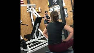 Baleigh and Kara working out at powerhouse fitness center