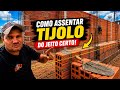 COMO ASSENTAR TIJOLO DO JEITO CERTO 🧱🚧#comoassentartijolo #alvenaria #tijolo #pedreiro #obra