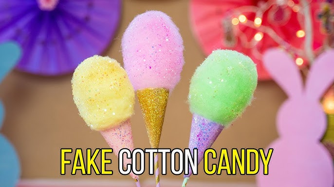 DIY FAKE COTTON CANDY DECORATIONS - Valentine Fake Sweets Deco 