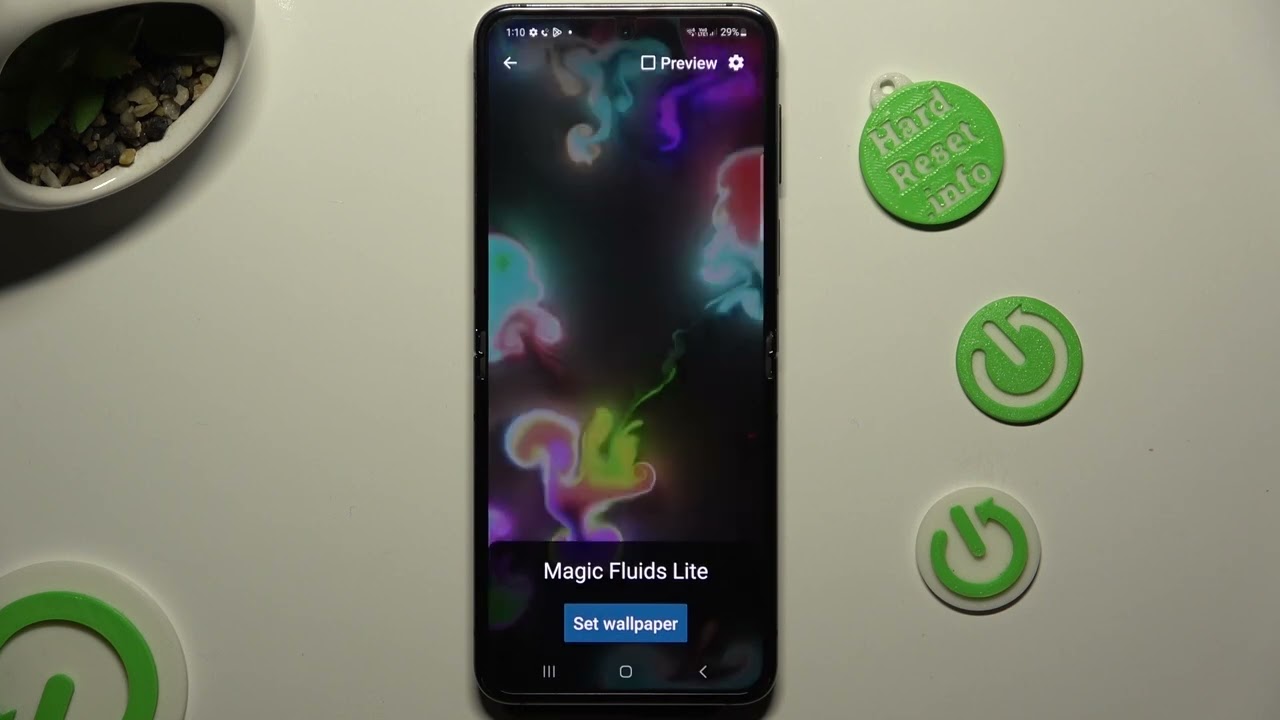 How to Apply Magic Fluids Wallpaper in SAMSUNG Galaxy Flip5 – Download & Apply Animated Wallpaper