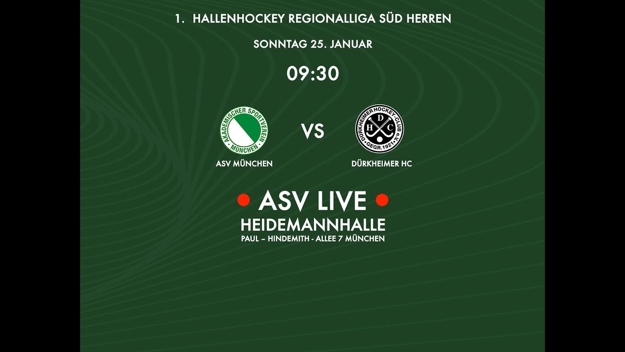 ASV München vs. Dürkheimer HC | 25.01.2026 | 1. Regionalliga Herren